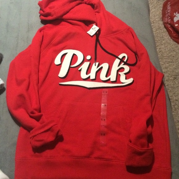 VS PINK Maroon and red hoodie - Picture 5 of 6